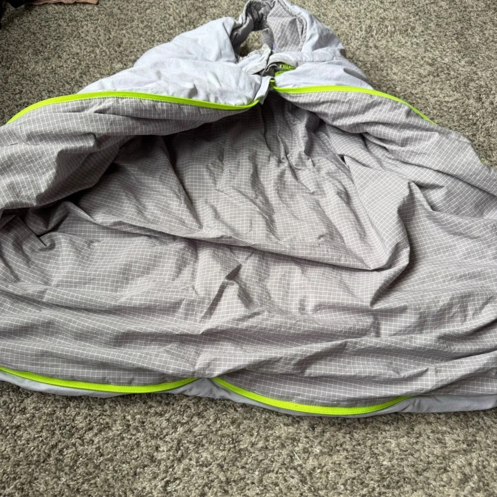 Nini & Pumpkin Moonbird Baby Sleep Sack Grey Lime Green Cotton Wearable Blanket